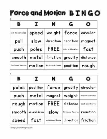Bingo Cards 5-6