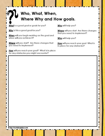 Goal Worksheets 5