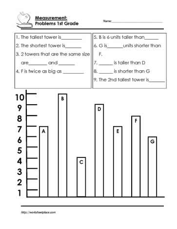 first grade measuring worksheets