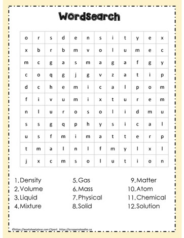 Puzzle for States of Matter