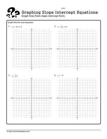 Graphing Lines And Killing Zombies Worksheet / Graphing Slope Intercept