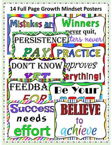 Growth Mindset Statement Posters