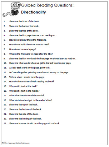 Guided Reading Questions - Directionality