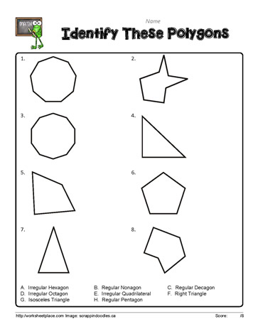 Identify the Shapes Advanced Worksheets