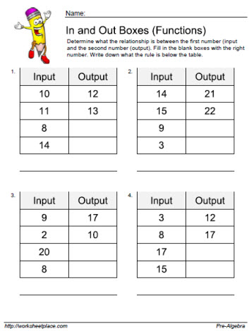 Input Output Worksheet 4