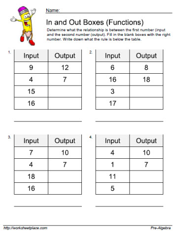Input Output Worksheet 5