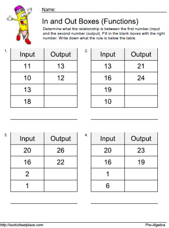 Input Output Worksheet 6