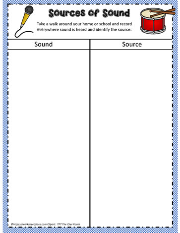 Sources of Sound Worksheets