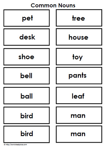 List of Common Nouns