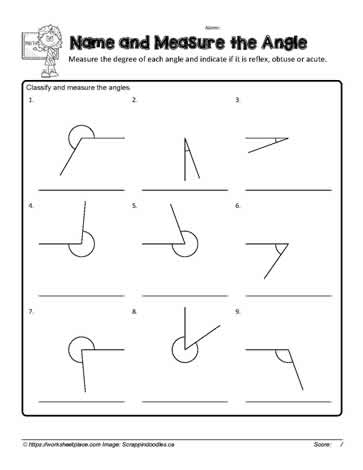 Measure the Angle Worksheets