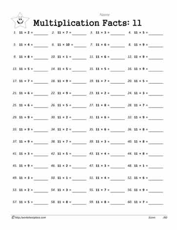 11 Times Tables