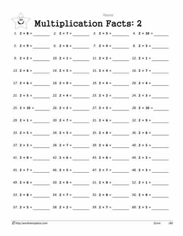 2 Times Tables