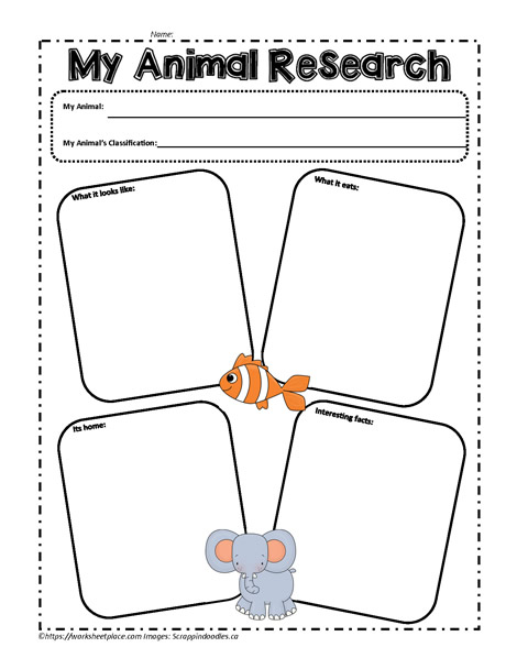 Animal Research Poster Worksheets
