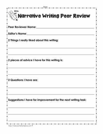 student essay peer review worksheet
