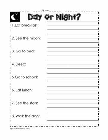 Night and Day Word Match