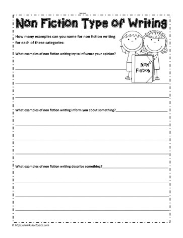 non fiction writing worksheets