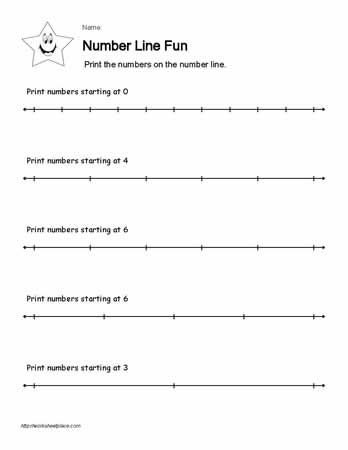 Numberline Worksheet 8 of 10