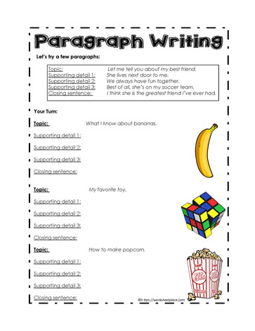 Graphic Organizer for Paragraph Writing