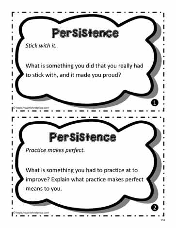 Persistence Task Cards