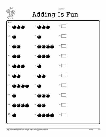 Pictorial Adding Worksheets 4