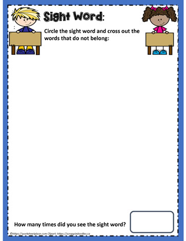 Find The Word a blank sheet Worksheets