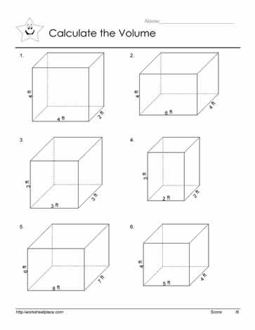 Volume of Prism Worksheets