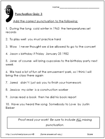 Punctuation Test 3