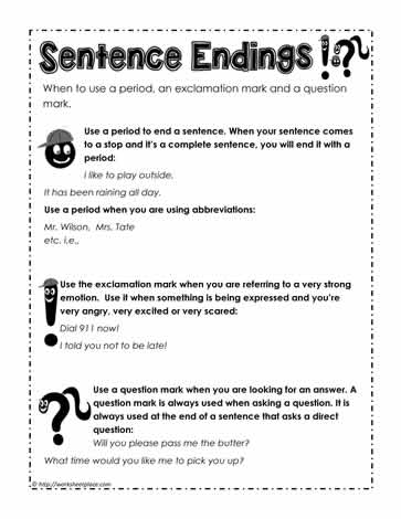 How To Use Questions, Periods & Exclamation Marks