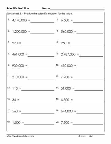27 Scientific Notation Worksheet With Answers - Worksheet Information