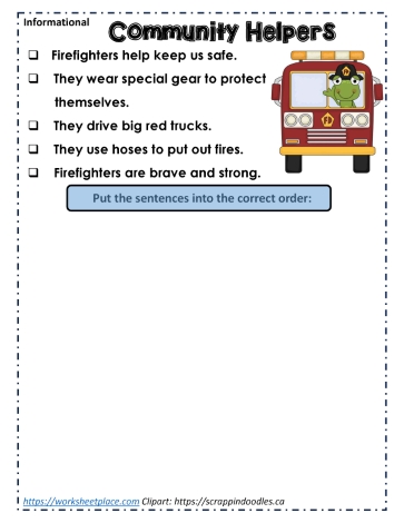 Sequencing Community Helpers Worksheets