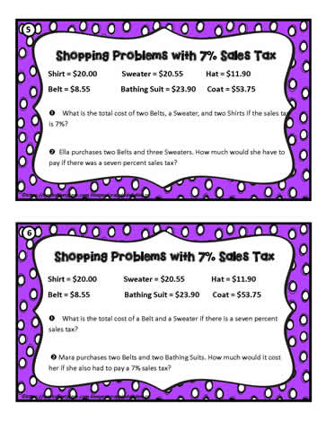 Shopping Problems with Tax 3