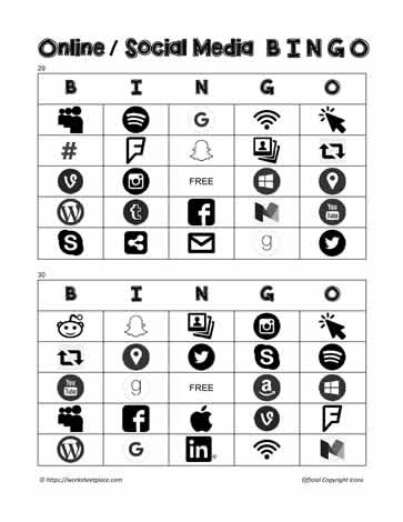 Social Media Bingo 25-26
