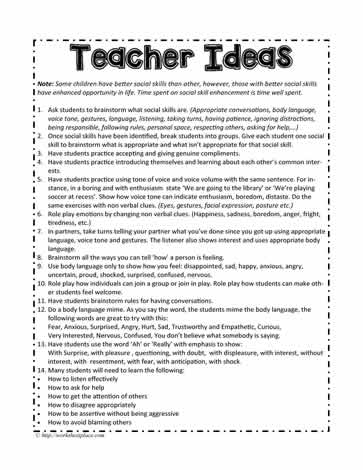 Teacher Ideas
