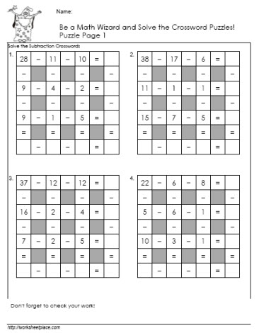 Subtraction-Crossword-Puzzle-1