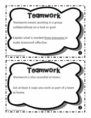 Teamwork Task Cards