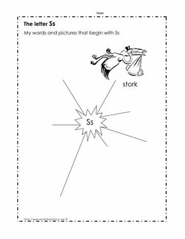 Brainstorm Words Beginning With S Worksheets