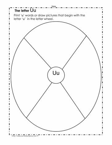 my u pictures worksheets