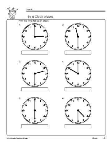 telling time half hour worksheet 4 worksheets