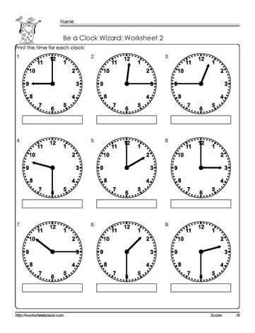 telling time to the quarter worksheet 2 worksheets