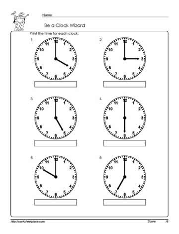 Telling-Time-To-The-Hour-Worksheet-1