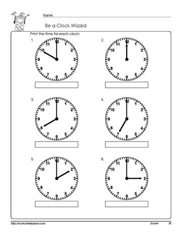 Telling-Time-To-The-Hour-Worksheet-1
