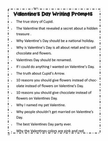 Valentines Day Writing Prompts