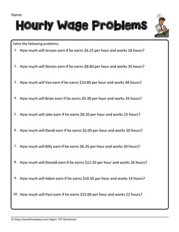 Wage Word Problems 5