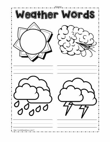 Weather Pictures to Label