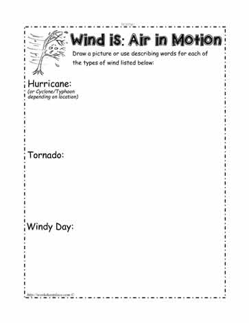 Windy Weather worksheet