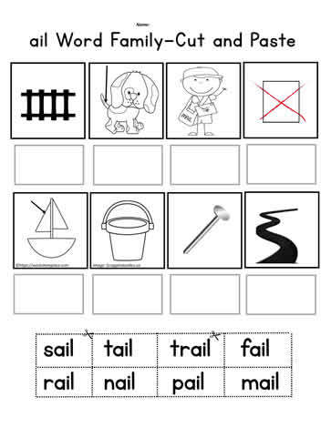 Ail Cut and Paste Worksheet