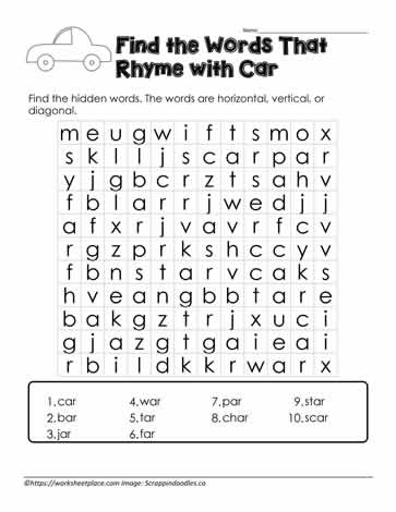 Wordsearch for ar Family
