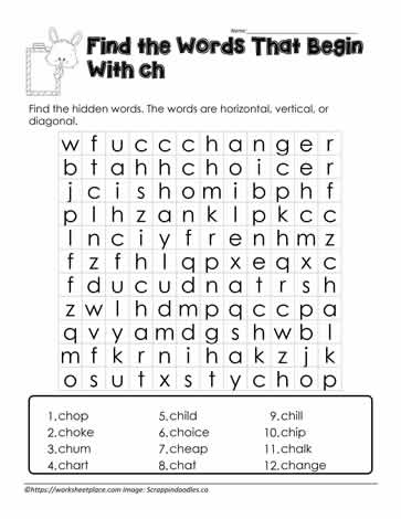 Wordsearch for ch