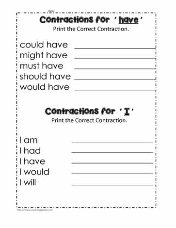Have and I Contractions Google Apps