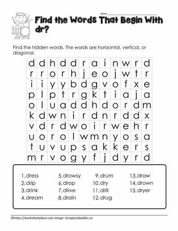 Wordsearch for dr